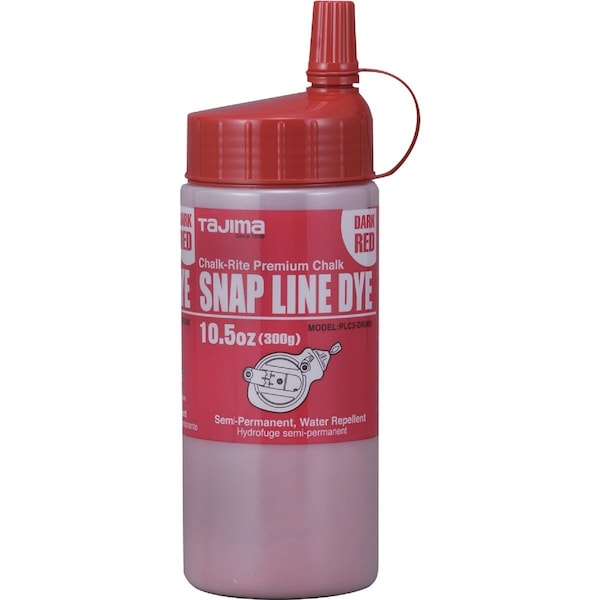 Tajima 10-1/2 Oz. Red Snap-Line Dye Chalk Line Chalk PLC3DR300 - main